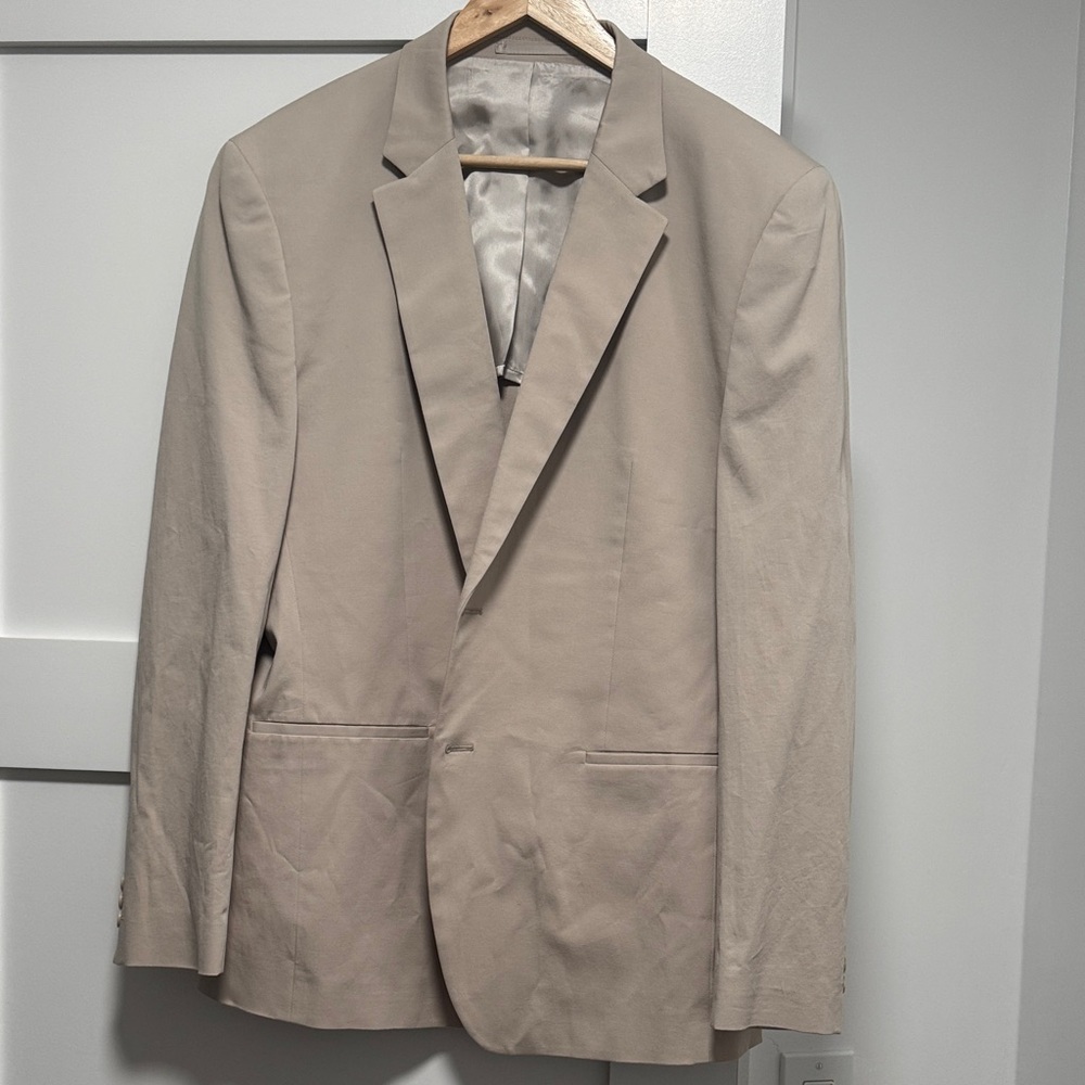 Theory Men's Beige Single-Breasted Blazer